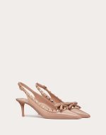 ROCKSTUD BOW SLINGBACK PATENT LEATHER PUMP 60MM